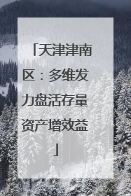 天津津南区：多维发力盘活存量资产增效益